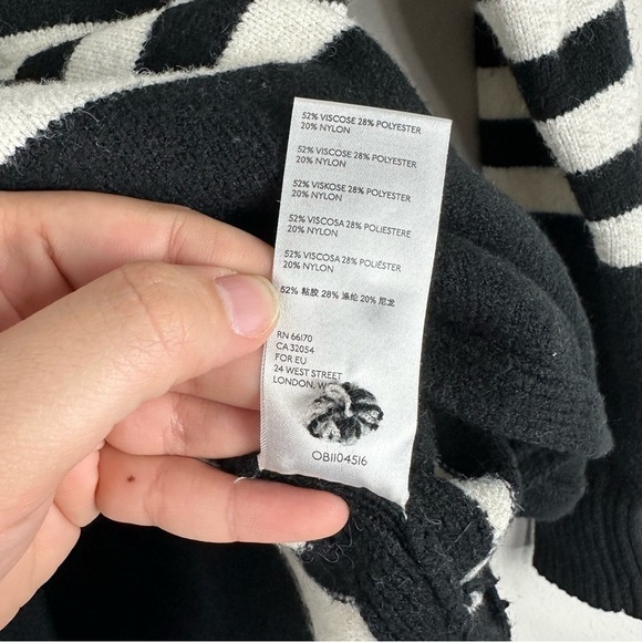 Anthropologie Black White Rebekah Knit Pullover Sweater Size XS - Picture 8 of 8
